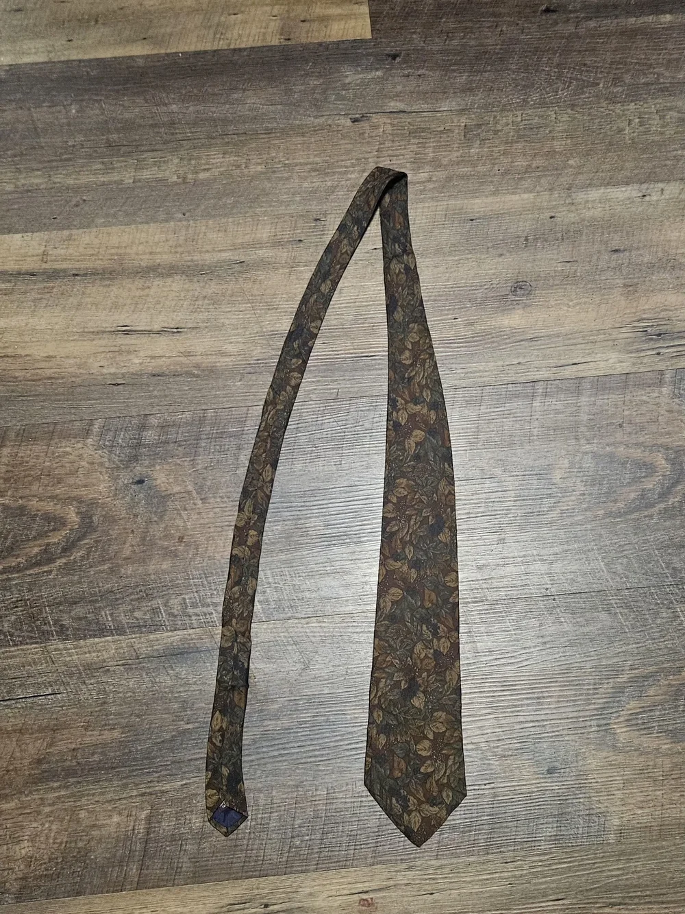 Bert Pulitzer Brown Floral Silk Tie - Signature Collection